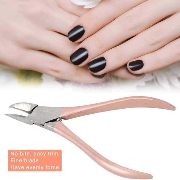 Professionel negleklipper til indgroede negle Død hudfjernelsessaks Rustfrit stål manicure pedicuresæt Black