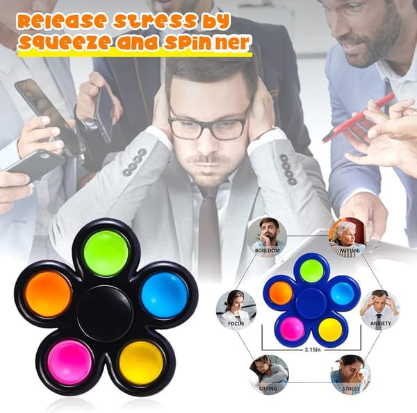 10 st Fidget Spinners Sensoriska Fidget-leksaker för barn & elever, klassrumsbelöningar, kalasartiklar, skolpriser & små presenter