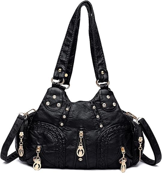 Damhandväskor fashionabla axelväskor hobo-väskor mjuka PU-läder crossbody-väskor damhandväskor