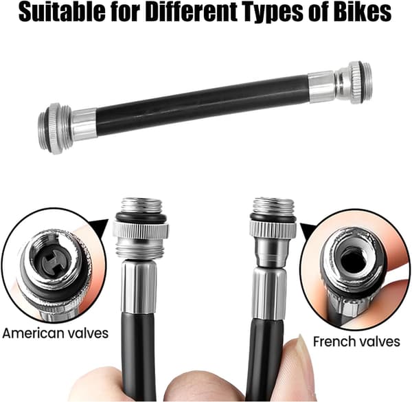 Minicykelpump Bärbar 100 PSI Högtryckscykelpump Cykelluftpump Passar Presta- och Schrader-ventil Ramfäste för Landsvägs- och Mountainbikes