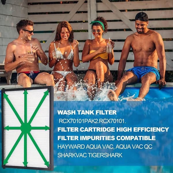 2 stk. udskiftningsfilterpatroner til robotpoolrensere, ultrafine filterpaneler til Hayward Robotic AquaVac TigerShark og SharkVac Pool