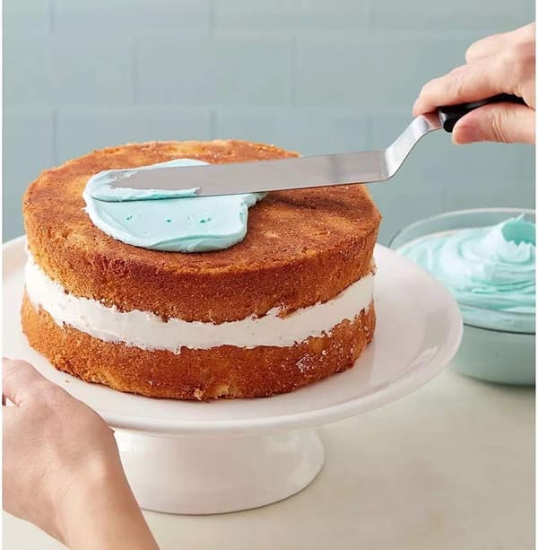 Rustfrit stål bageudstyr 6 tommer paletkniv eller vinklet spatel