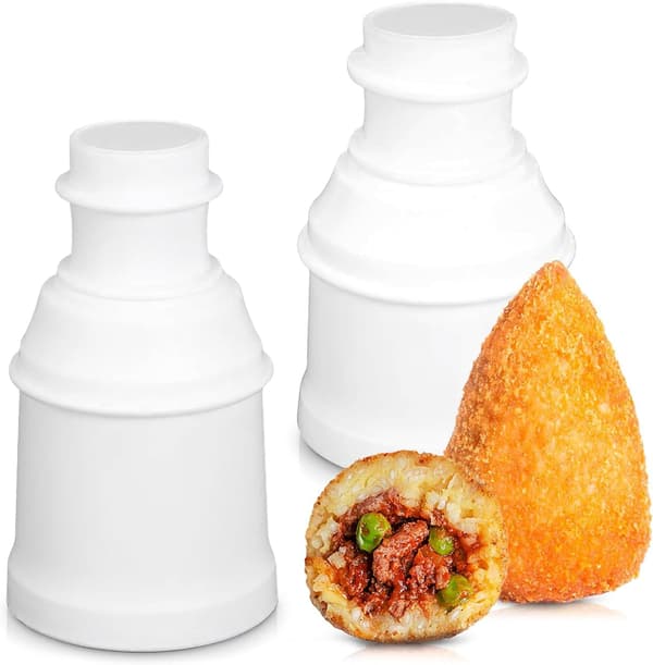 2 st risbollsformset rund och konisk matpress för köttbullar, kroketter, falafel, bento-lunch och hemlagade snacks