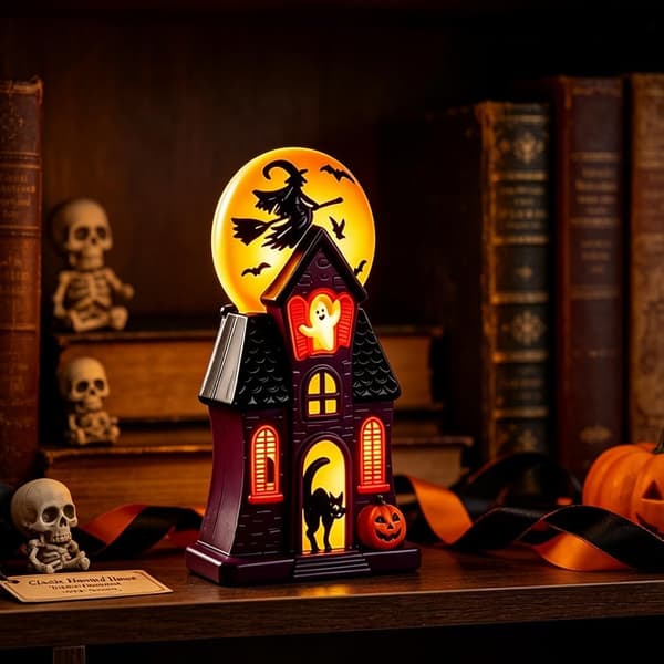Resin Lysende Spøgelseshuse i Harpiks til Halloweenfestindretning/gaver
