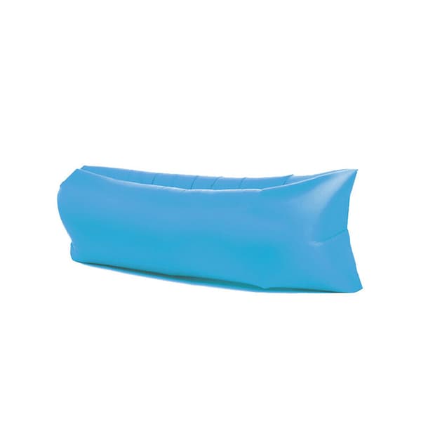 Uppblåsbar Lounger Luftstol Soffsäng Sovsäck Soffa för Strand Camping Sjö Trädgård (Blå)