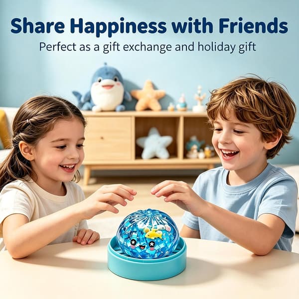 Blå Ocean Dumpling Squishy med Ångbåtsbas Jelly Squeeze Fidget Toy Haj & Snäckskalsdesign Stresslindring Sensorisk Leksak för Barn & Vuxna 2st 2pcs