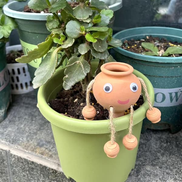 2-pak Terracotta Vandingspinde Søde Olla Selvvandingssystem Langsom Frigivelse Automatisk Plantevander til Indendørs Planter