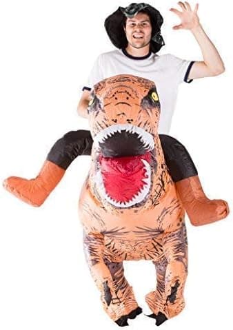 Premium Jurassic T Rex Dinosaur Ride Oppusteligt Kostume til Voksne (One Size)