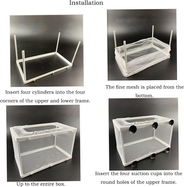 2 st akvariefiskodlarbox separationsnät fiskodlingsnät hängande odlarbox