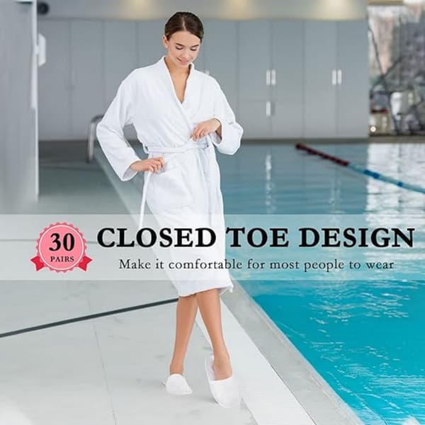 30 par hotell engångstofflor halvpack heminredning affärsresor bärbara tofflor