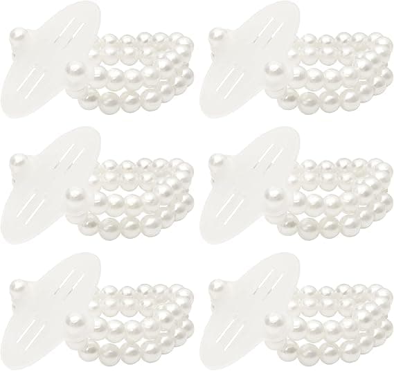 6 STK Håndleddscorsagearmbånd Elastiske Perlehåndleddscorsager DIY Blomsterperlearmbånd til Bryllupsfest Brud Brudepike