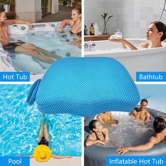 Boblebad - Spa Pude - 40*30.5*12 CM - Spa Booster Sæde - Badepude - Badepuder til Badet - Tilbehør til Spabad - Velegnet til Spa Jacuzzi