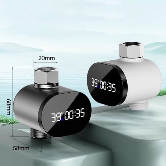 Digital LED dusjtermometer – Visuell skjerm for måling av vanntemperatur på badet