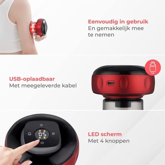 Cellulite Massageapparat - Anti-Cellulite Enhed - Cupping Kopper - Hudpleje