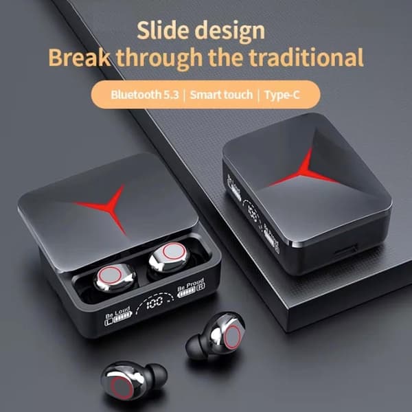 TWS M90 Pro True Wireless hörlurar med touchkontroll och lång batteritid.