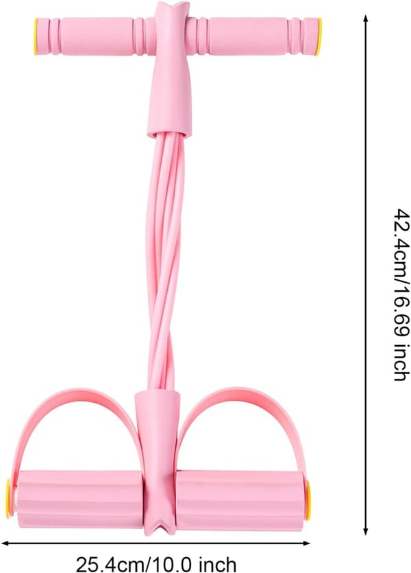 Multifunktionellt spännrep | Elastisk yogapedaldragare | Dragreducerare | Sit-up träningsutrustning | Unisex träning | Motståndsrep rosa pink