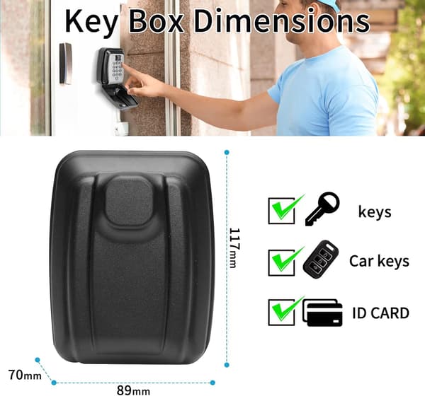 SL-591 Bilfönsterlåsbox Bilfönster Punch Button Låsbox Billåsbox för samåkning Turo GetAround