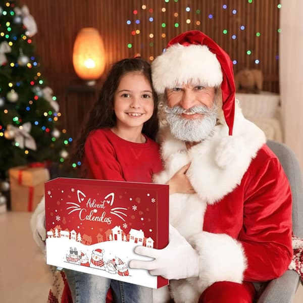 2025 Nedtelling til jul Kalender for katter og hunder - 24-dagers interaktivt julelekesett A