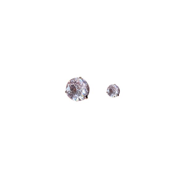 Sølvstift Mini Nude diamant øredobber Lett luksus temperament Kvinnelige Zirconia ørebenstuds