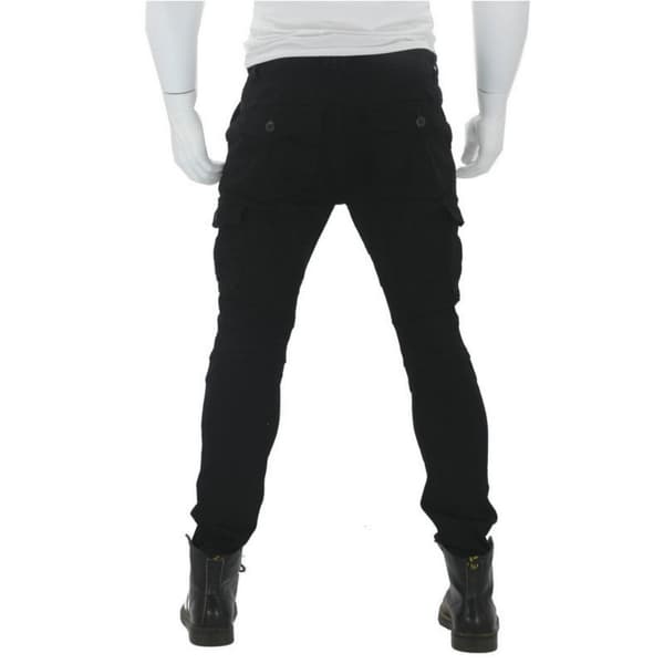 Stretch Motorcykel denimbyxor, Motocrossjeans för män med skyddsutrustning Black M
