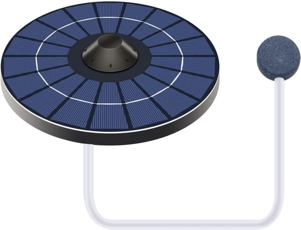 Solcellsdriven flytande dammluftare 2,5W Solcellsdriven luftpump med luftslangar och bubbelstenar Dammluftare Bubbeloxygenator