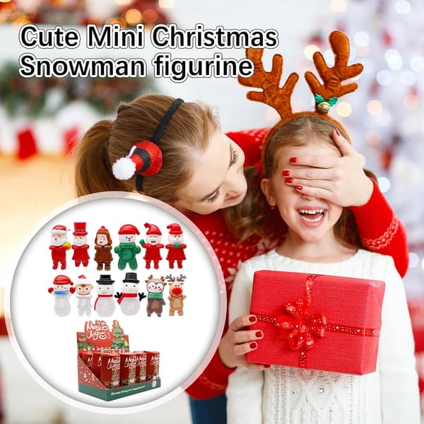 2026 Jule blind box julekalender 12 miniature julepynt DIY julescene sæt