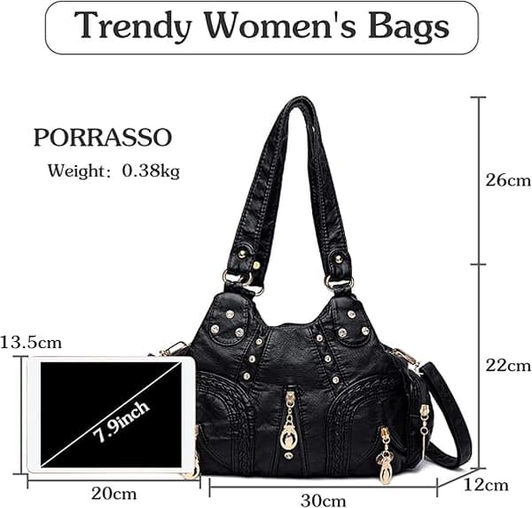 Damhandväskor fashionabla axelväskor hobo-väskor mjuka PU-läder crossbody-väskor damhandväskor