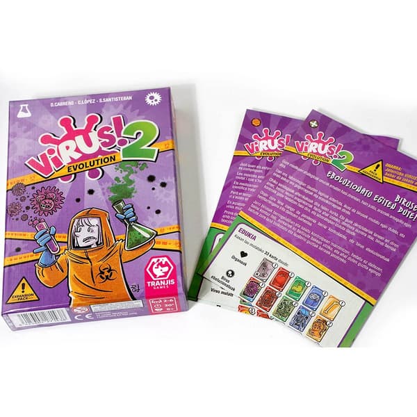 Tranjis Games Virus! + Virus 2 Kortspelspaket Evolution Expansion - Spanska Virus1 Virus2