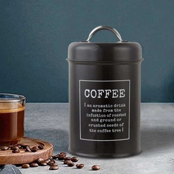 Kaffebeholder Slikkrukke Chokoladekrukke Tørfoder Lufttæt Låg 1,2l Snacks Slik Organizer Køkkenbeholder Til Skab Hylde Blå Blue