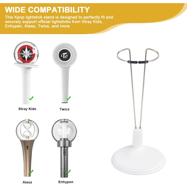 Lightstick-stativ 2 stk kompatibel med offisielle lightsticks