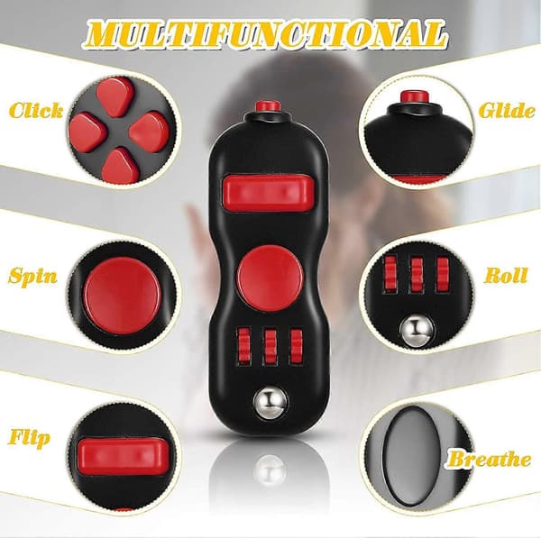 4 stykker håndfidgetlegetøj Fidget Game Pad Farverig Angstfokuspude Lille Fidget Controller Pad Sensorisk Fidgetlegetøj