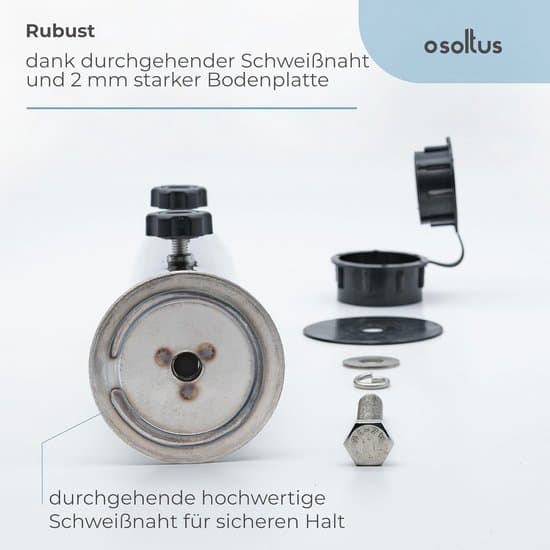 Parasollstang i rustfritt stål – Universell og solid – 1 stk