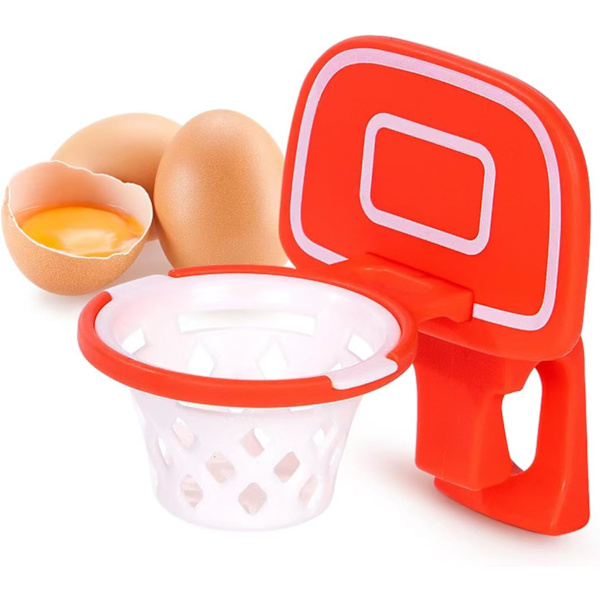 Ägguleseparator, lekfull basketkorgdesign, effektiv ägguleseparation, röd
