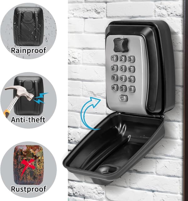 SL-591 Bilfönsterlåsbox Bilfönster Punch Button Låsbox Billåsbox för samåkning Turo GetAround