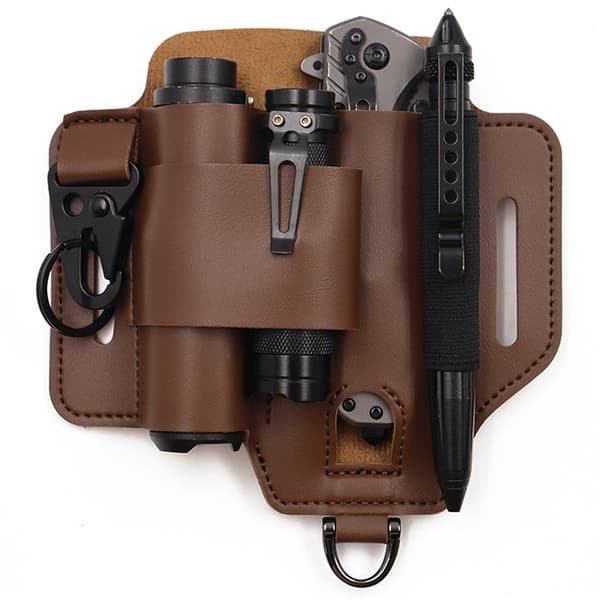 Læder EDC Multiværktøjsskede til bælte EDC Bælteorganizer til Leatherman-værktøjer EDC Lommeorganizer til mænd og kvinder