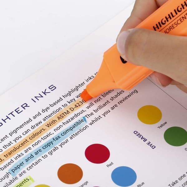 ZEYAR Highlighter Pen Creme Farver Mejselspids Æstetisk Overstregningstusch Vandbaseret Hurtigtørrende Bløder Ikke Gennem (6 slikfarver)