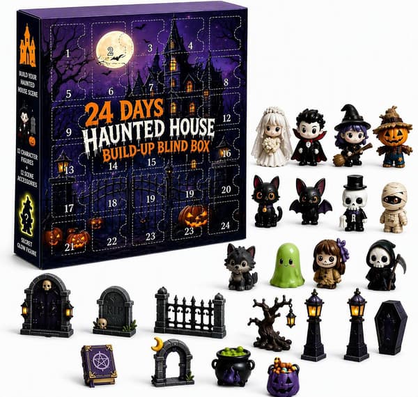 Halloween Julekalender 2026 - 24 Dages Spøgelseshus Nedtællingskalender