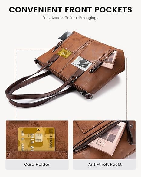 Damehåndtasker store skuldertasker multi-lomme læder arbejdstasker designer hobo crossbody tasker