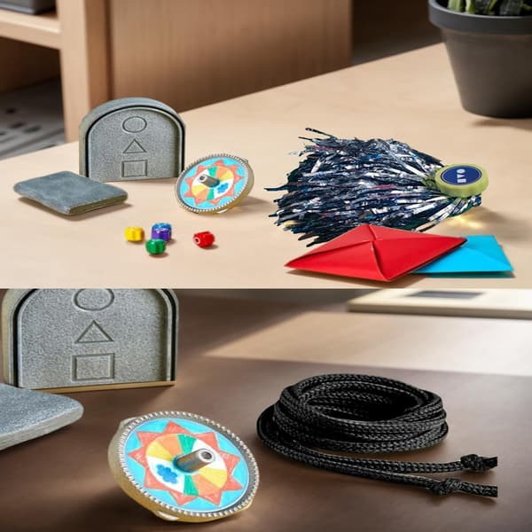 Koreanskt folkleksset Squid game Collection 2 inklusive Jebi Chagi Gong-Gi Paeng-Y Biseokchigi Ddakji