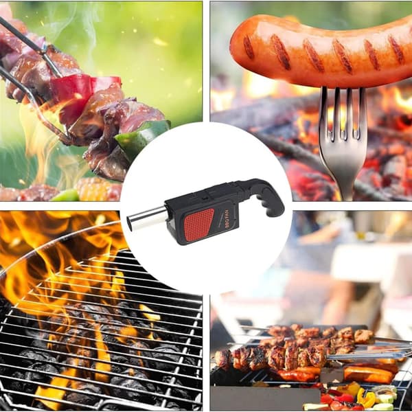 Bärbar handhållen elektrisk BBQ-fläkt Luftblåsare Eldbälg Verktyg för Utomhuscamping Matlagning Picknick Grill
