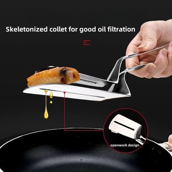 Generisk tommer spateltang i rustfrit stål til madlavning, grill, brød, bøf, barbecue