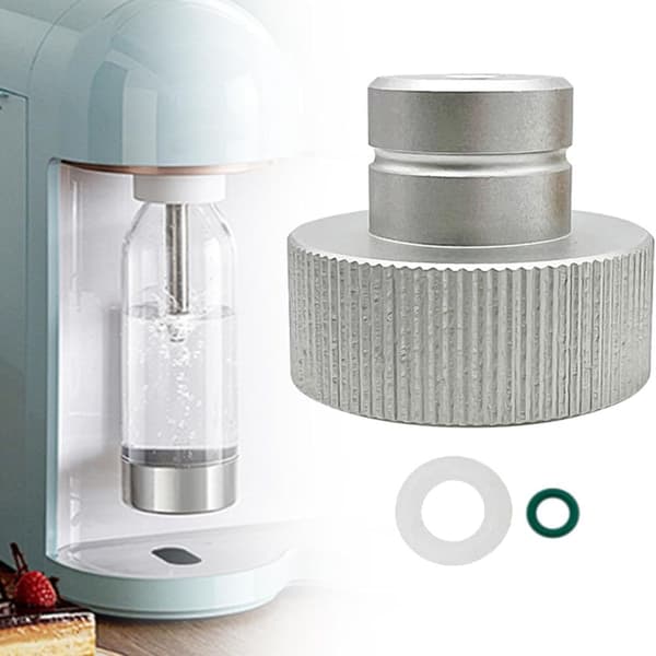 CO2-adapter CO2-cylinderadapter Professionell direkt ersättning snabbkopplingar för Sodas Maker-tillbehör silver