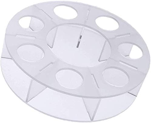 Klar akryl kugleholder display stand base til 7 stk krystalkugler (3,5 cm)