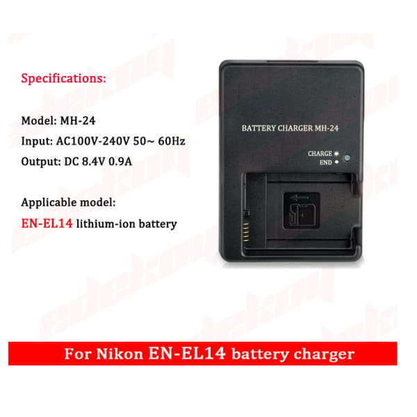 Nikon EN-EL14 MH-24 Batterilader Kameralader
