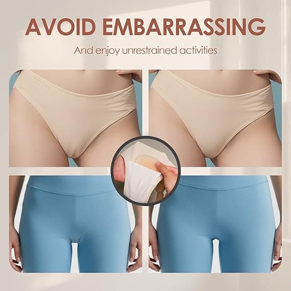 2026 Senaste Modellen 4-pack Camel Toe Concealer Insatser Sömlös Silikon Anti-Camel Toe Skydd för Strumpbyxor Underkläder & Badkläder Osynlig