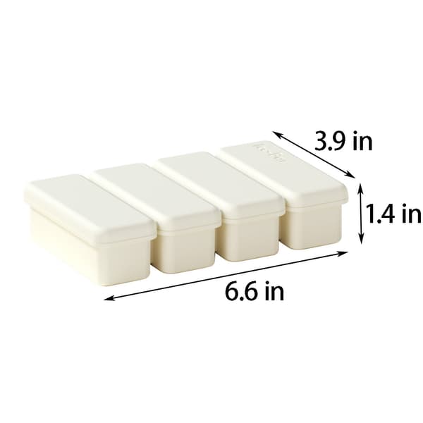 Isformar i silikon, bred användning, 2-pack isbitsformar för whisky, frysförvaring för soppor och såser White