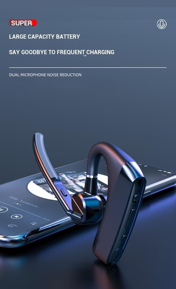 Trådlöst Bluetooth-headset med ultralång batteritid, mini sport samtal affärsbrusreducering headset V8C
