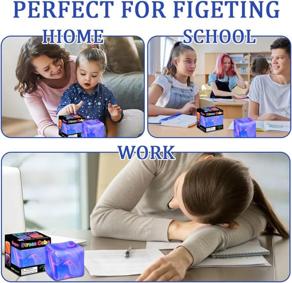 Stor Squishy Cube Store Fidget Leker Squishy Stress Cube Stress Cube Giant Ice Cube Sensorisk Ball Lindringsleker Autisme Fidget Klasseromspremie