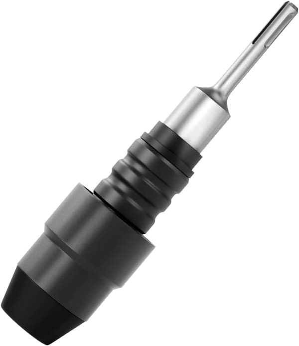 SDS-Plus til SDS-Max adapter til borehammere - 8-1/4 tommer lang sort legeret stål adapter