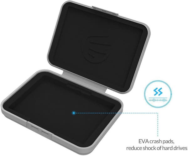 Externt hårddiskfodral för 3,5 tums HDD/SSD 5-pack bärbar hårddiskbärande skyddsförvaringslåda antistatisk och stötsäker -PHX5S 5pcs